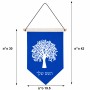 דגל לתליה על קיר בעיצוב אישי עם השם שלך בעיצוב עץ גודל 30 × 19.5 ס"מ
