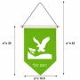 דגל לתליה על קיר בעיצוב אישי עם השם שלך בעיצוב נשר אמריקאי גודל 30 × 19.5 ס"מ