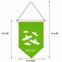 דגל לתליה על קיר בעיצוב אישי עם השם שלך בעיצוב עטלפים גודל 30 × 19.5 ס"מ