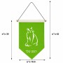 דגל לתליה על קיר בעיצוב אישי עם השם שלך בעיצוב חתול גודל 30 × 19.5 ס"מ