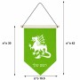 דגל לתליה על קיר בעיצוב אישי עם השם שלך בעיצוב דרקון גודל 30 × 19.5 ס"מ