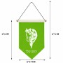 דגל לתליה על קיר בעיצוב אישי עם השם שלך בעיצוב ראש סוס גודל 30 × 19.5 ס"מ