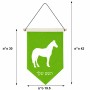 דגל לתליה על קיר בעיצוב אישי עם השם שלך בעיצוב סוס גודל 30 × 19.5 ס"מ