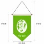 דגל לתליה על קיר בעיצוב אישי עם השם שלך בעיצוב פני אריה גודל 30 × 19.5 ס"מ