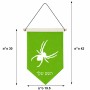 דגל לתליה על קיר בעיצוב אישי עם השם שלך בעיצוב עכביש גודל 30 × 19.5 ס"מ