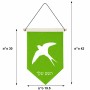 דגל לתליה על קיר בעיצוב אישי עם השם שלך בעיצוב לבלוע גודל 30 × 19.5 ס"מ