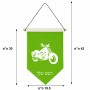 דגל לתליה על קיר בעיצוב אישי עם השם שלך בעיצוב הארלי-דיווידסון גודל 30 × 19.5 ס"מ