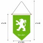דגל לתליה על קיר בעיצוב אישי עם השם שלך בעיצוב פיג'ו גודל 30 × 19.5 ס"מ