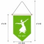 דגל לתליה על קיר בעיצוב אישי עם השם שלך בעיצוב בלרינה גודל 30 × 19.5 ס"מ