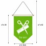 דגל לתליה על קיר בעיצוב אישי עם השם שלך בעיצוב מעצב שיער גודל 30 × 19.5 ס"מ
