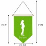 דגל לתליה על קיר בעיצוב אישי עם השם שלך בעיצוב אישה בהריון גודל 30 × 19.5 ס"מ