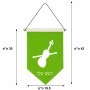 דגל לתליה על קיר בעיצוב אישי עם השם שלך בעיצוב כינור גודל 30 × 19.5 ס"מ