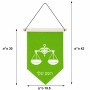 דגל לתליה על קיר בעיצוב אישי עם השם שלך בעיצוב מזלות - מאזניים גודל 30 × 19.5 ס"מ