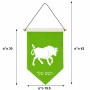 דגל לתליה על קיר בעיצוב אישי עם השם שלך בעיצוב מזלות - שור גודל 30 × 19.5 ס"מ