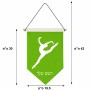 דגל לתליה על קיר בעיצוב אישי עם השם שלך בעיצוב בלט גודל 30 × 19.5 ס"מ