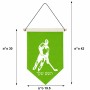 דגל לתליה על קיר בעיצוב אישי עם השם שלך בעיצוב שחקן הוקי גודל 30 × 19.5 ס"מ