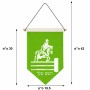דגל לתליה על קיר בעיצוב אישי עם השם שלך בעיצוב רוכב סוסים גודל 30 × 19.5 ס"מ