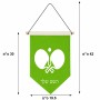 דגל לתליה על קיר בעיצוב אישי עם השם שלך בעיצוב פינג פונג גודל 30 × 19.5 ס"מ