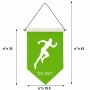 דגל לתליה על קיר בעיצוב אישי עם השם שלך בעיצוב רץ גודל 30 × 19.5 ס"מ