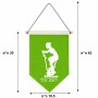 דגל לתליה על קיר בעיצוב אישי עם השם שלך בעיצוב אימון ספינינג - אישה גודל 30 × 19.5 ס"מ