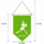 דגל לתליה על קיר בעיצוב אישי עם השם שלך בעיצוב שחקן טניס גודל 30 × 19.5 ס"מ