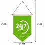 דגל לתליה על קיר בעיצוב אישי עם השם שלך בעיצוב 24 ביולי גודל 30 × 19.5 ס"מ
