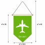 דגל לתליה על קיר בעיצוב אישי עם השם שלך בעיצוב טייס - טייס גודל 30 × 19.5 ס"מ