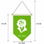 דגל לתליה על קיר בעיצוב אישי עם השם שלך בעיצוב צ'ה גווארה גודל 30 × 19.5 ס"מ