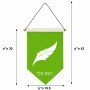 דגל לתליה על קיר בעיצוב אישי עם השם שלך בעיצוב נוצת נוצה גודל 30 × 19.5 ס"מ