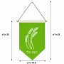דגל לתליה על קיר בעיצוב אישי עם השם שלך בעיצוב חיטה גלית זהב גודל 30 × 19.5 ס"מ