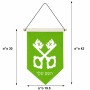 דגל לתליה על קיר בעיצוב אישי עם השם שלך בעיצוב מפתחות גודל 30 × 19.5 ס"מ