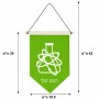 דגל לתליה על קיר בעיצוב אישי עם השם שלך בעיצוב מעבדה גודל 30 × 19.5 ס"מ