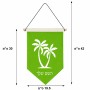דגל לתליה על קיר בעיצוב אישי עם השם שלך בעיצוב כפות ידיים גודל 30 × 19.5 ס"מ