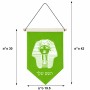 דגל לתליה על קיר בעיצוב אישי עם השם שלך בעיצוב פרעה - תות ענח' אמון מצרי גודל 30 × 19.5 ס"מ