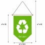 דגל לתליה על קיר בעיצוב אישי עם השם שלך בעיצוב למחזר גודל 30 × 19.5 ס"מ