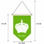 דגל לתליה על קיר בעיצוב אישי עם השם שלך בעיצוב כתר מלכותי גודל 30 × 19.5 ס"מ