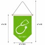 דגל לתליה על קיר בעיצוב אישי עם השם שלך בעיצוב סטטוסקופ רופא גודל 30 × 19.5 ס"מ