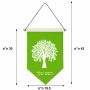 דגל לתליה על קיר בעיצוב אישי עם השם שלך בעיצוב עץ גודל 30 × 19.5 ס"מ