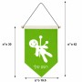 דגל לתליה על קיר בעיצוב אישי עם השם שלך בעיצוב וודו גודל 30 × 19.5 ס"מ