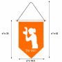 דגל לתליה על קיר בעיצוב אישי עם השם שלך בעיצוב צלמת - אישה גודל 30 × 19.5 ס"מ