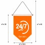 דגל לתליה על קיר בעיצוב אישי עם השם שלך בעיצוב 24 ביולי גודל 30 × 19.5 ס"מ
