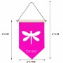 דגל לתליה על קיר בעיצוב אישי עם השם שלך בעיצוב שפירית גודל 30 × 19.5 ס"מ