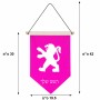 דגל לתליה על קיר בעיצוב אישי עם השם שלך בעיצוב פיג'ו גודל 30 × 19.5 ס"מ