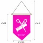 דגל לתליה על קיר בעיצוב אישי עם השם שלך בעיצוב מעצב שיער גודל 30 × 19.5 ס"מ