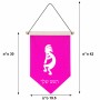 דגל לתליה על קיר בעיצוב אישי עם השם שלך בעיצוב קוקופלי גודל 30 × 19.5 ס"מ