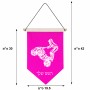 דגל לתליה על קיר בעיצוב אישי עם השם שלך בעיצוב רוכב טרקטורונים גודל 30 × 19.5 ס"מ