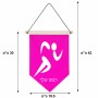 דגל לתליה על קיר בעיצוב אישי עם השם שלך בעיצוב רצים אולימפיים גודל 30 × 19.5 ס"מ