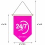 דגל לתליה על קיר בעיצוב אישי עם השם שלך בעיצוב 24 ביולי גודל 30 × 19.5 ס"מ