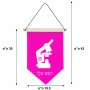 דגל לתליה על קיר בעיצוב אישי עם השם שלך בעיצוב מיקרוסקופ גודל 30 × 19.5 ס"מ