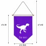 דגל לתליה על קיר בעיצוב אישי עם השם שלך בעיצוב דינוזאור גודל 30 × 19.5 ס"מ